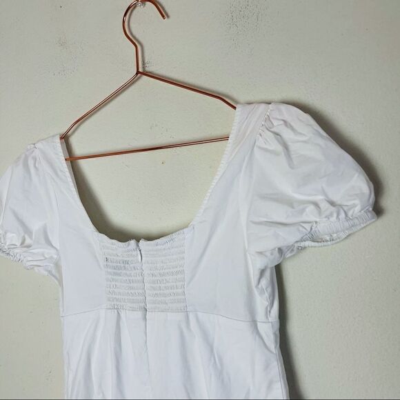 EUC Wild Fable White Puff Sleeve Mini Dress Small - Picture 12 of 12
